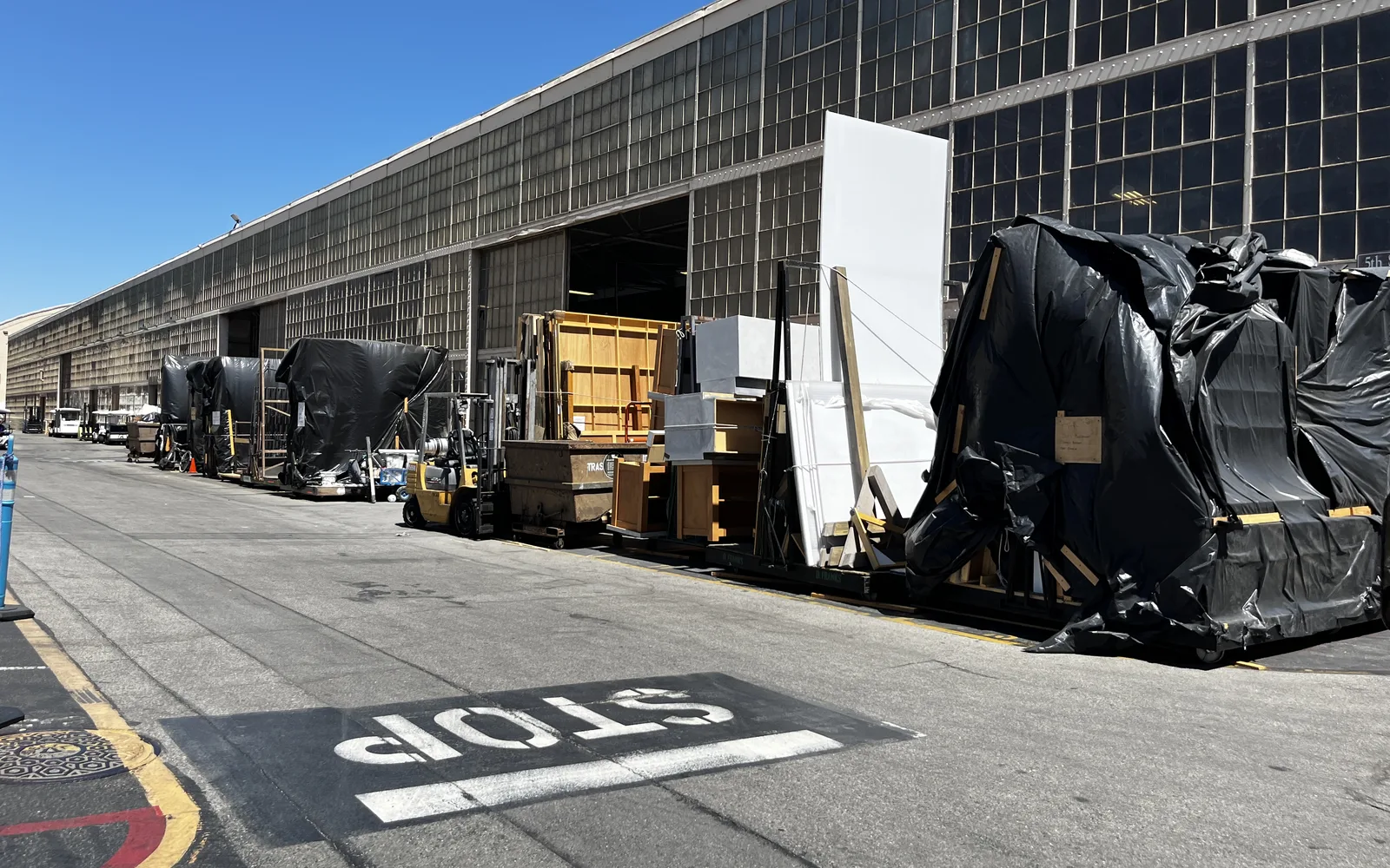 Warner Bros. Studios facility in Burbank showing production buildings and lot